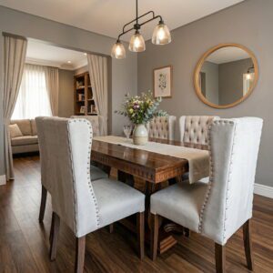 JUEGO DE COMEDOR RESTORATION 6 SILLAS ESTILO CLASICO PREMIUM