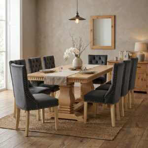 JUEGO DE COMEDOR RESTORATION 8 SILLAS PREMIUM