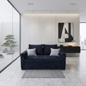 Sillón 2 Cuerpos Negro Moderno
